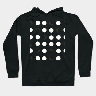 Moon and full moon pattern Hoodie